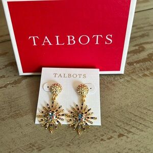 New with Tags Talbots Dangling Sunbrust Earrings